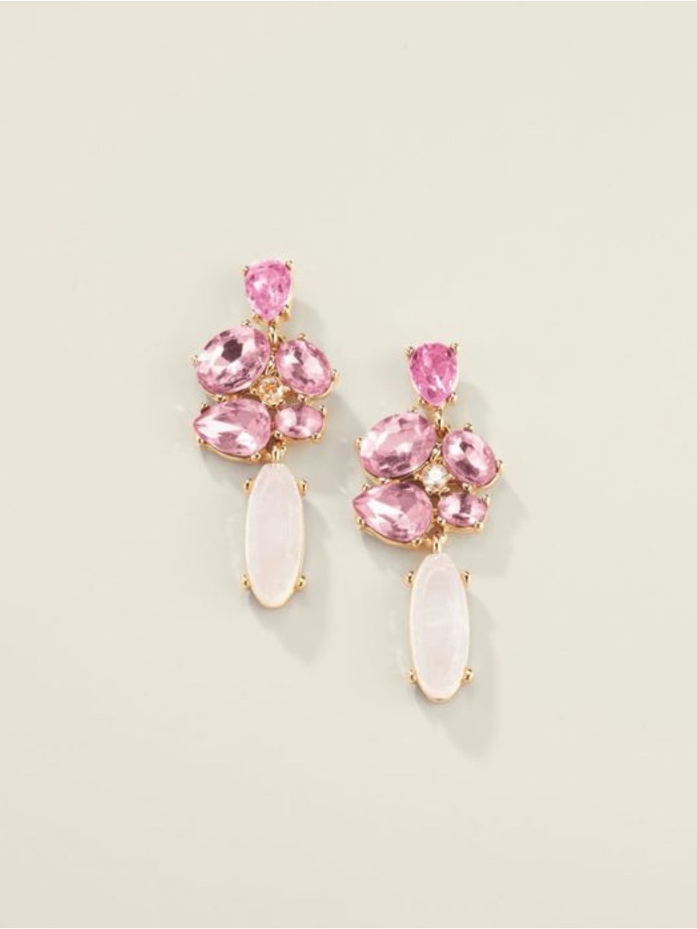AVON Pastel Treasures Drop Earrings- Gold Tone